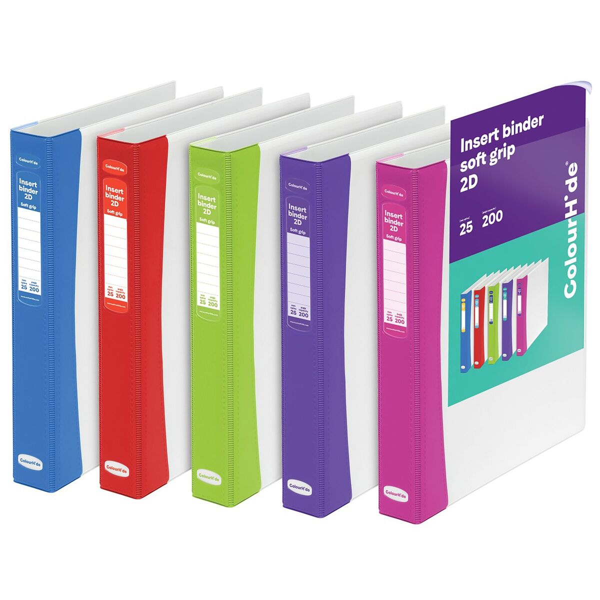 COLOURHIDE SOFT GRIP BINDER Insert Binder Purple