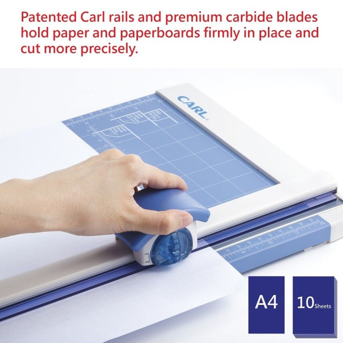 PAPER TRIMMER, ROTARY PAPER CUTTER, 12 CUT LENGTH, 10 SHEET CAPACITY,  PROFESSIONAL SERIES (RT-200)