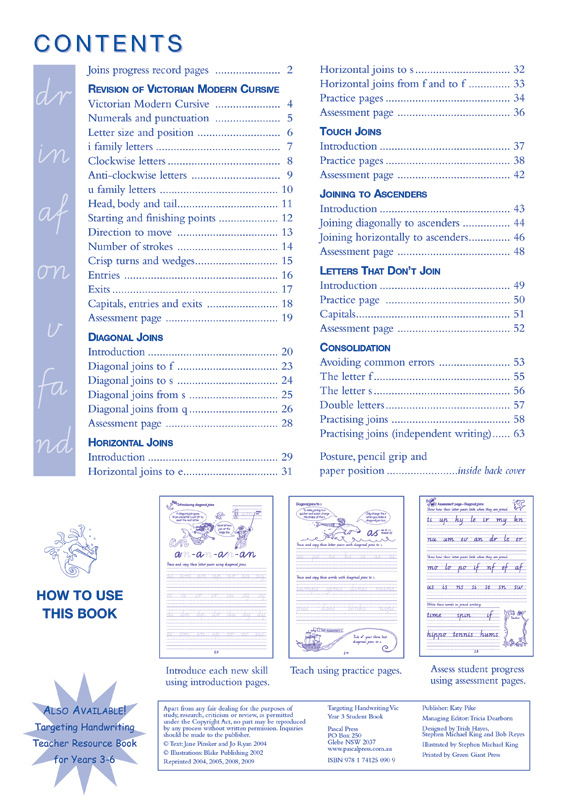 Targeting Handwriting VIC Student Book Year 1