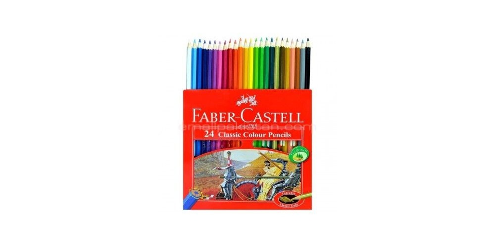 faber castell classic coloured pencils assorted 24's