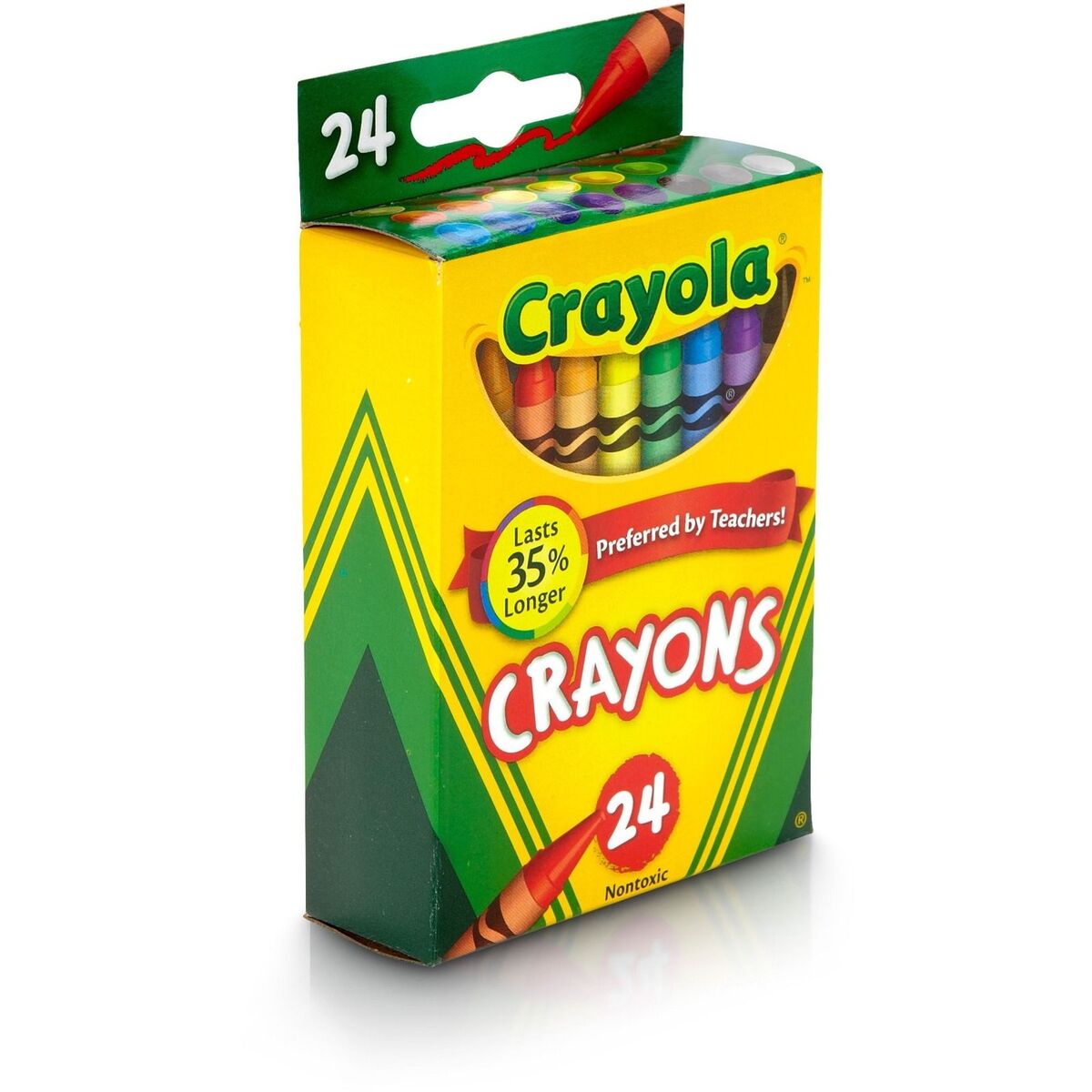CRAYOLA CRAYONS REGULAR 24 Assorted Tuck Box 92mm x 8mmCrayonsSchool