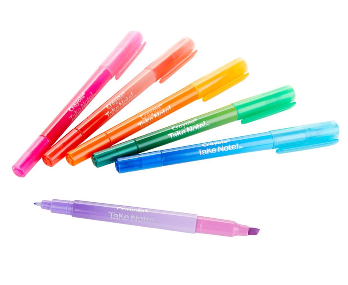 best highlighters for schoolHighlighterCrayola Take Note Dual Tip