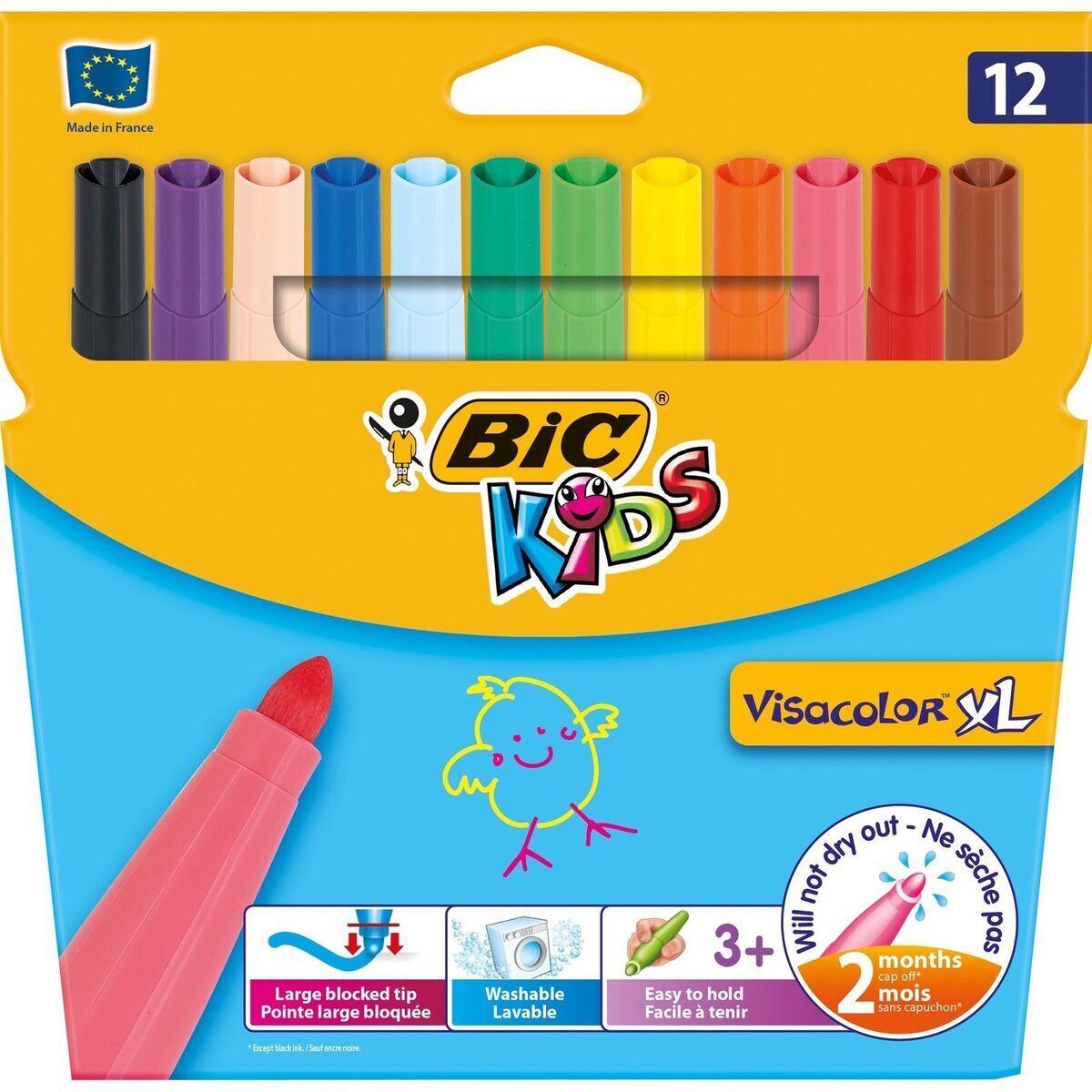 Bic Easy Hold XL Magic Marker Assorted Colors 48 Count