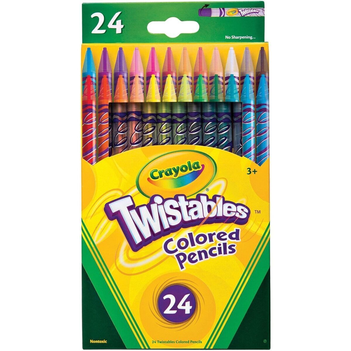 CRAYOLA TWISTABLES COLORED PENCILS 24 AssortedColoured PencilsCute
