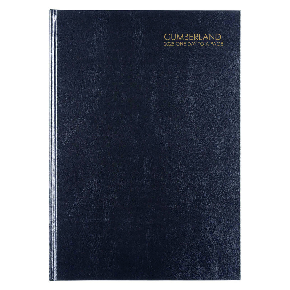 2025 Cumberland Diary Premium Casebound Blue A5 Day Per Page