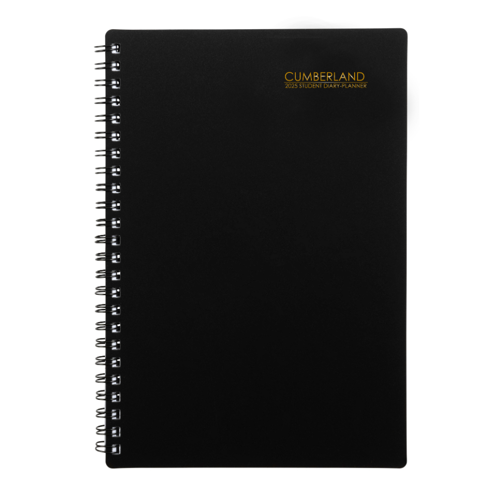 2025 Cumberland Student Diary A5 Week To View Black