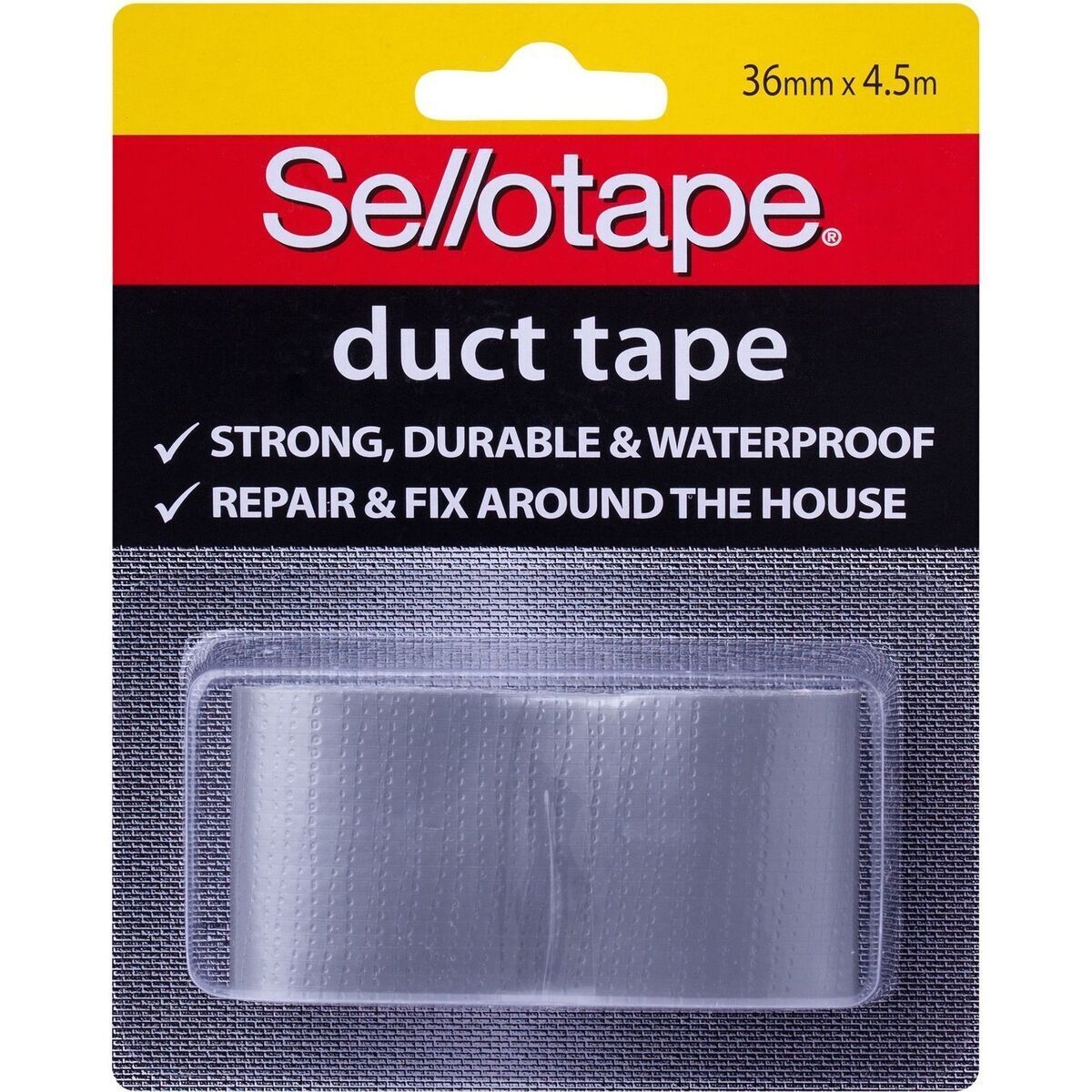 SELLOTAPE Duct Tape 36mm x 4.5m Silver Sellotape