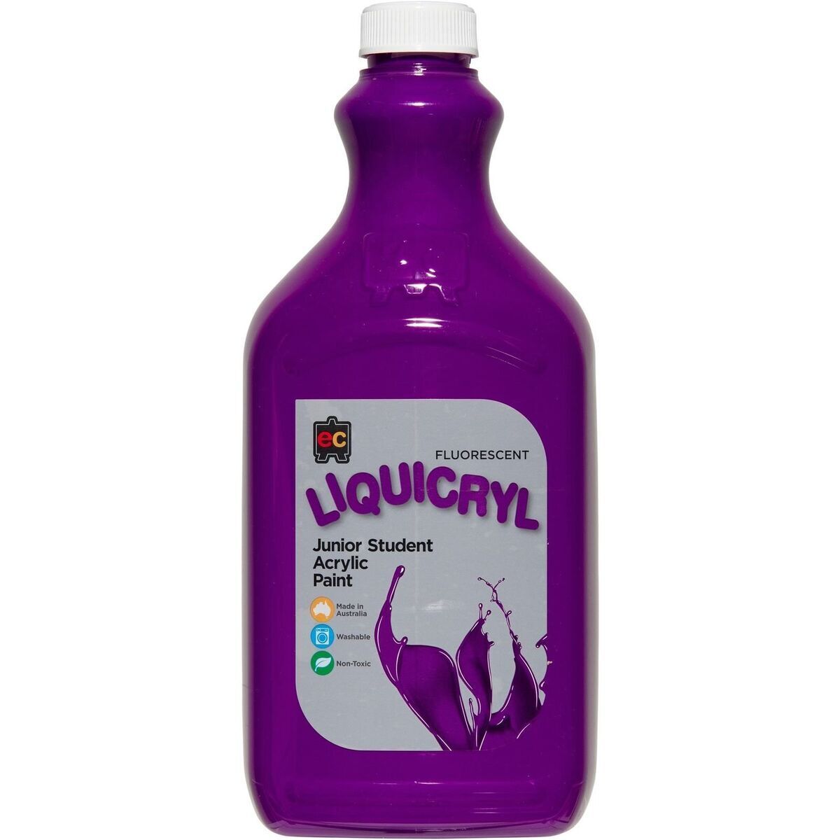 Ec Liquicryl Fluorescent Paint 2 Litre Purple Acrylic Paint Office