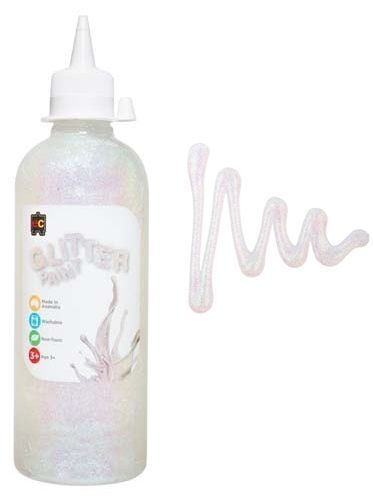 Ec Glitter Paint 500ml Fairy Krystal White Glitter Paint Desk