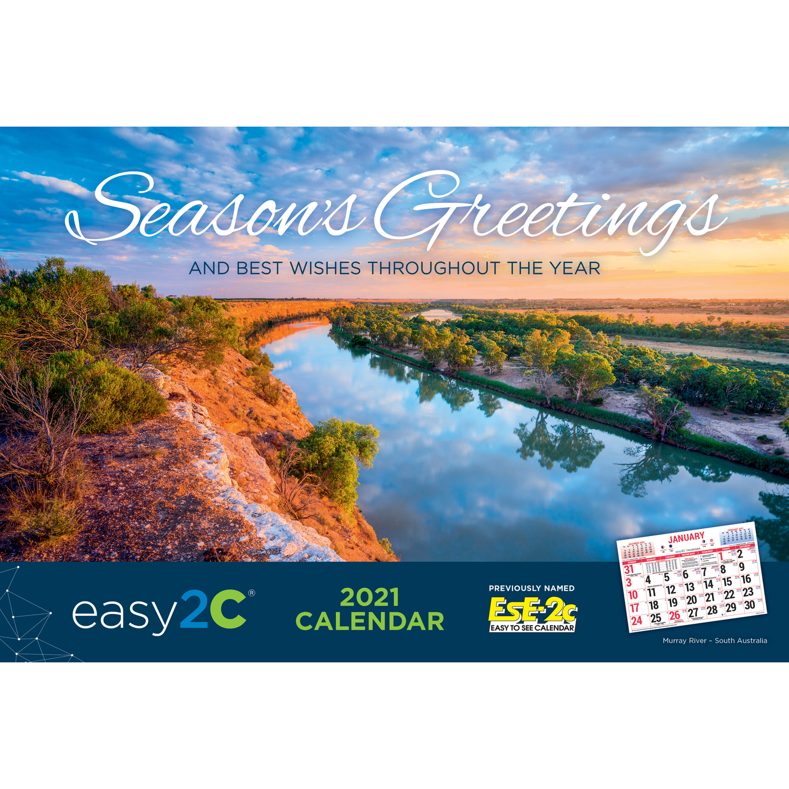 Ese2C Wall Calendar Month To View 324 X 220Mm