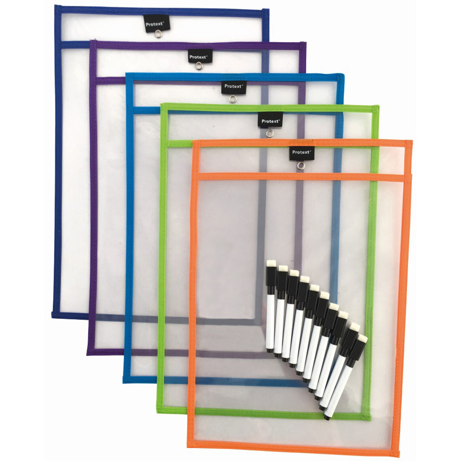 top　and　colour　A4　Protext　10　Pockets　Rewritable　with　of　Student　trip,　Clear　Pack　side　open