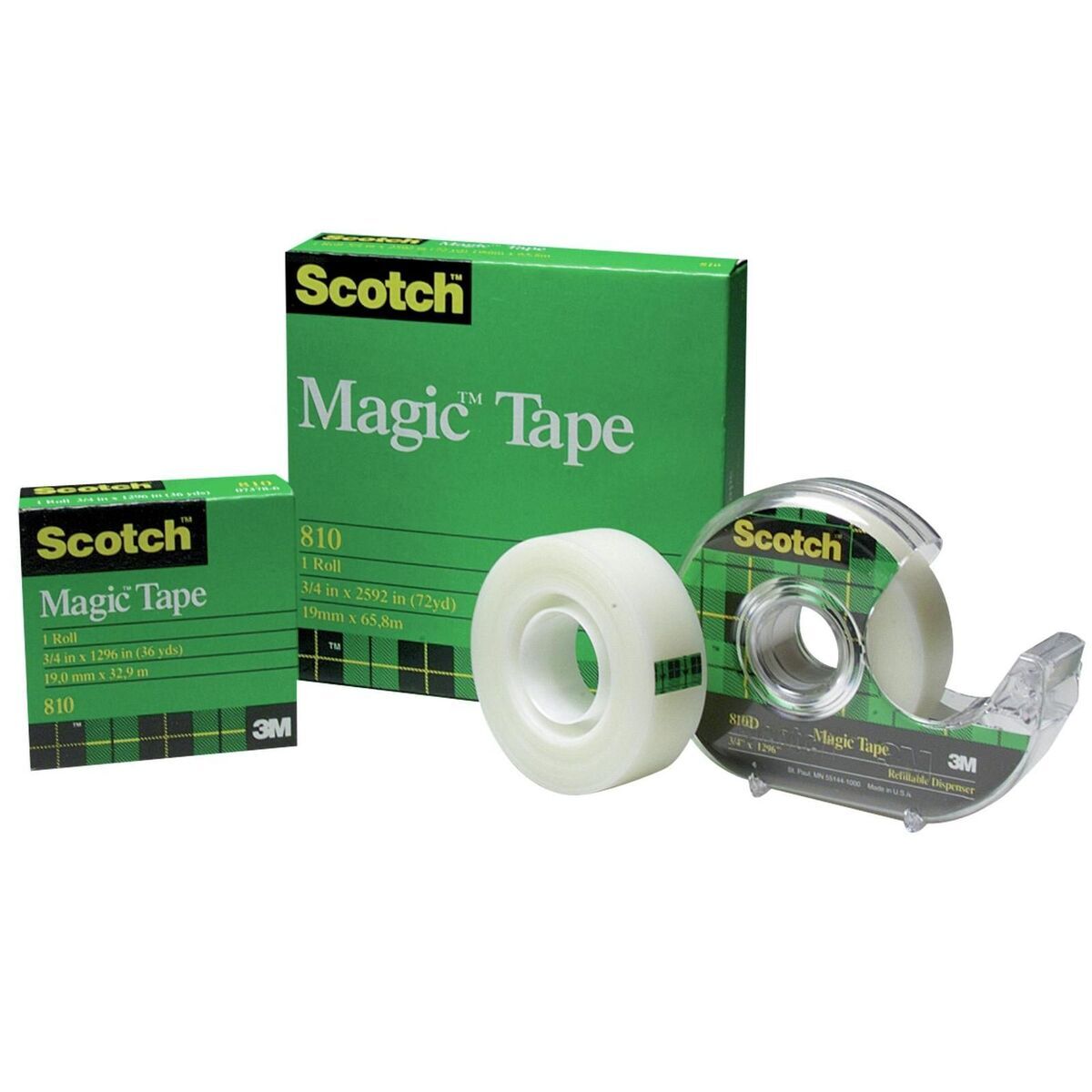 Quill Brand® Invisible Tape, Matte Finish, 3/4 x 1296, 12 /Pack