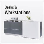 Range of office furniture, chairs and desks