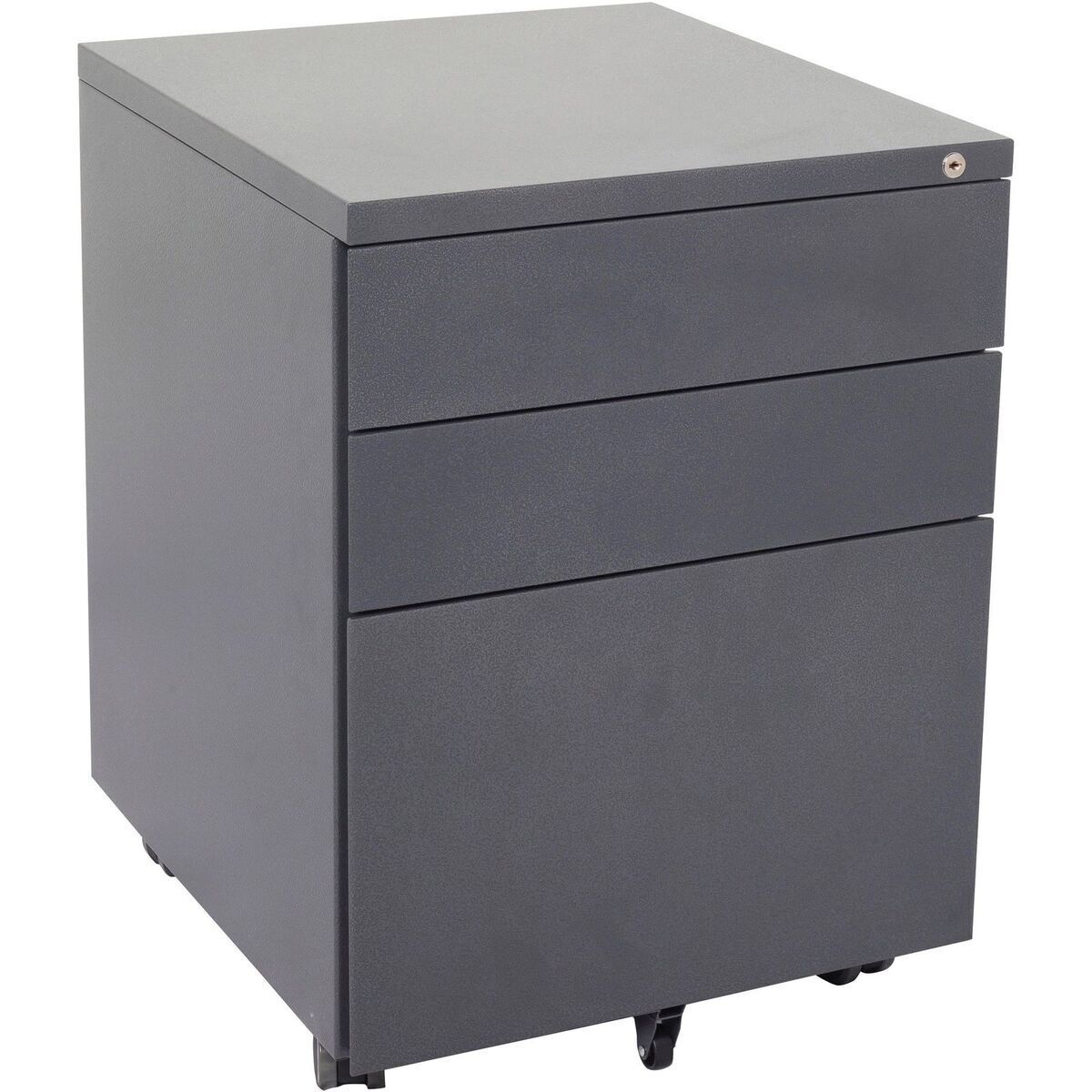 2 drawers filing cabinet grey with 1 file