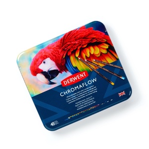 Derwent Chromaflow Coloured Pencils Assorted Tin Pack Of 48