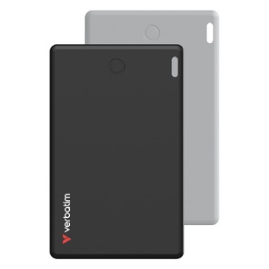 Verbatim My Finder Card Tracker Use With Apple Find My App Black And Silver Pack Of 2