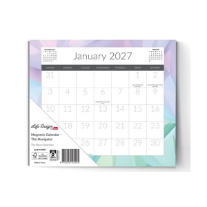2027 Sasco Monthly Nova Wall Calendar Magnetic Assorted Designs 244x216mm