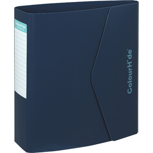 COLOURHIDE LEVER ARCH FILE With Velcro Closure PP 70mm A4 Navy