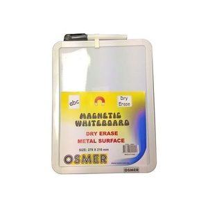 Osmer A4 Dry Erase Magnetic Whiteboard With Black Whiteboard Marker Included