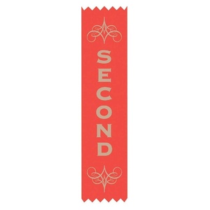 AVERY 69630 Red Merit Ribbons Second 150mm x 35mm Pack of 100