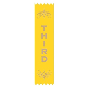 AVERY 69631 Yellow Merit Ribbons Third 150mm x 35mm Pack of 100