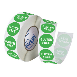 Avery 'Gluten Free' Labels 24mm Diameter 1000 Stickers Per Roll