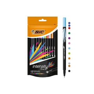 Bic Intensity Fineliners Pack Of 12 Assorted Colours
