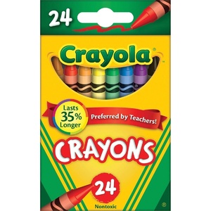 CRAYOLA CRAYONS 92mm x 8mm Assorted Box of 24