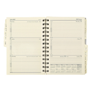 2027 Debden Elite Diary Refill 190x127mm Week To View 14 Rings