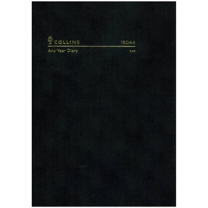 Collins Any Year Diary A4 Day To Page Black