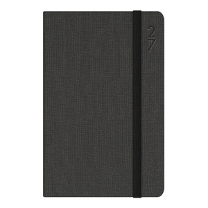 2027 Debden Designer  Diary  D36 Week To View Textured Fabric Charcoal