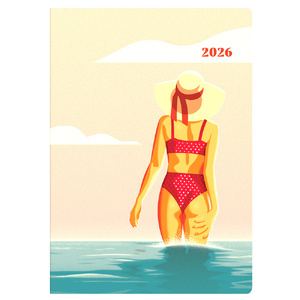 2026 Collins Submerge Diary Planner Week to View, A5 Recycled Hard Cover - Beige