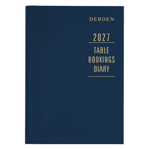 2027 Debden Table Bookings Diary A4 2 Pages To A Day Blue Each Blue