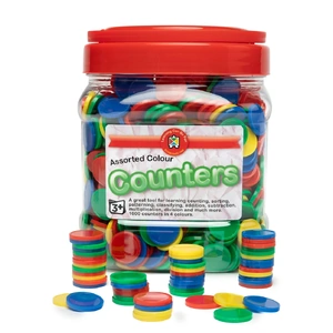 Learning Can Be Fun 20mm 4 Colour Counters Jar of 1000