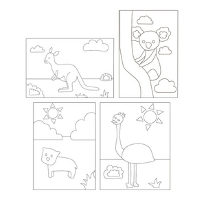 EC Australian Animal Sand Art Sheets