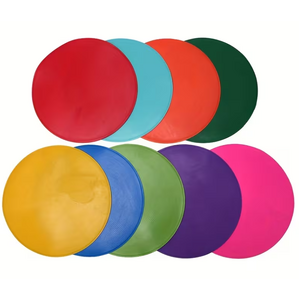 RAINBOW FLOOR MARKING DISCS 23CM in Diameter Pack of 9