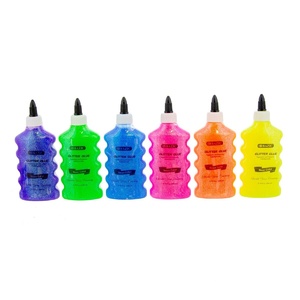 BAZIC NEON COLOUR GLITTER GLUE 200ml Assorted