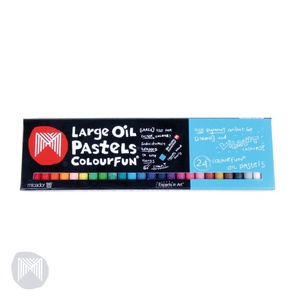 Basics Large Oil Pastels - Black - Pack of 48 - CleverPatch