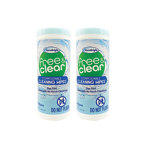 Homebright Free & Clear Compostable Cleaning Wipes