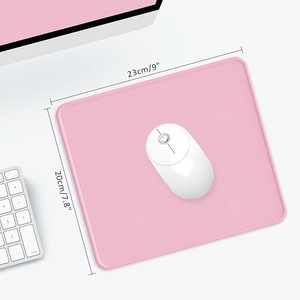 Mouse Pad with Non-Slip Rubber Base Washable Lycra Pink