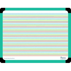 Writer Double Sided Magnetic Ground Grass Sky Student Whiteboard 360W x 280mmH Plain/24mm Ruled