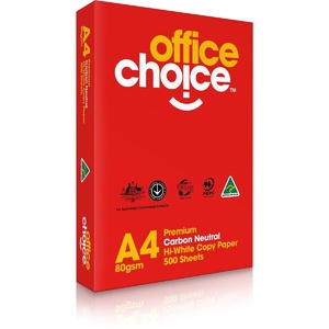Office Choice Premium Carbon Neutral Copy Paper A4 80gsm White Ream Of 500