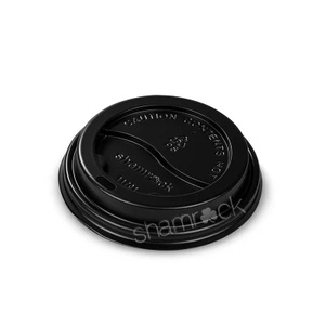DISPOSABLE PAPER CUP LIDS 227ml/8oz Black Box of 1000