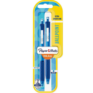 Paper Mate Inkjoy 300RT Ultra Smooth Ink Ballpoint BLUE Twin Pack