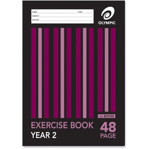 OLYMPIC EXERCISE BOOKS 48Page Yr2 QLD Ruling 225x175