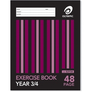 OLYMPIC EXERCISE BOOKS 48Pg Yr3 4 QLD Ruling 225x175