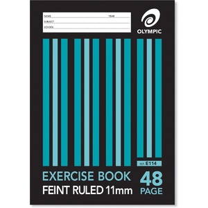 OLYMPIC STRIPE EXERCISE BOOKS A4 48Page 11mm Ruled