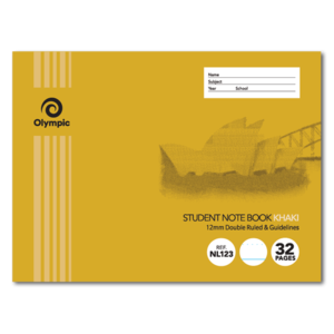 OLYMPIC NOTEBOOKS NSW PRIMARY 32 Page 12mm Double Ruled Guide
