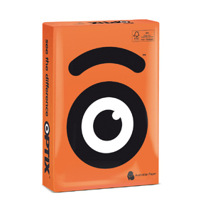 Optix Colour Copy Paper A4 80gsm Janz Orange Ream Of 500 