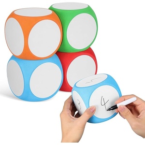 DICE WRITE ON/ WIPE OFF 6 Face 10cm Bulk Pack of 4